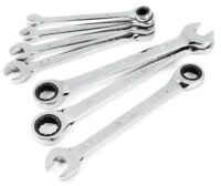 7-Piece Ratcheting SAE Combination Wrench Set