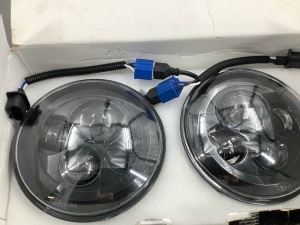 LED Headlights High Low Projector Beam for Jeep Wrangler JK TJ LJ, Pair, 7in, Untested, Box Damaged, E-Commerce Return/Appears New