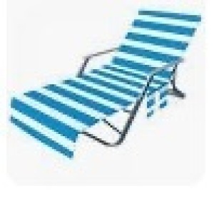 Lot of 2, Microfiber Beach Chair Cover w/ Side Storage Pockets, 82.5x29.5in, Appears New