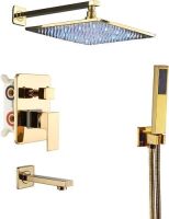 Lot of (2) Rozin 12" LED Rainfall Shower Faucet Set