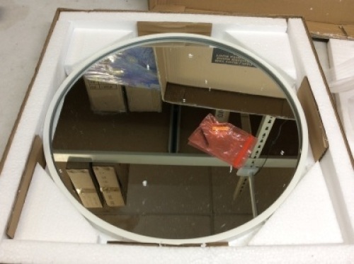 18" Round Metal Framed Wall Mirror - Appears New&nbsp;