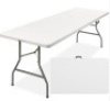 8ft Portable Folding Plastic Dining Table w/ Handle, Lock
