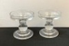 Set of (2) Clear Candle Holders