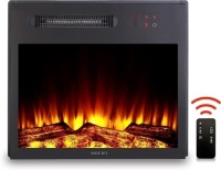 23 inch Built-in Electric Fireplace Insert Heater, Recessed Freestanding Fireplace, Remote Control, Touch Screen, Adjustable Flame Brightness Speed, Low Noise, 1500W, Black