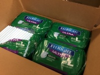 FitRight Ultra Disposable Incontinence Briefs with Tabs,&nbsp;Large, 48"-58", 4 packs of 20 - New&nbsp;