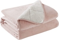 Degrees of Comfort Sherpa Weighted Blanket 48x72 Blush 12 LBS - E-Comm Return, Appears New&nbsp;&nbsp;
