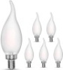 Dimmable LED Candelabra Bulb 40W Candle Flame Tip Chandelier Bulbs, Pack of 6 - Appears New&nbsp;