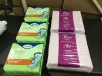 Lot of (3)&nbsp;TENA Intimates Ultimate Pads, Heavy,&nbsp;33 ct & (2) Poise&nbsp;Long Length Ultimate Pads, 45 ct - New&nbsp;