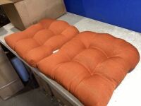 Lot of (2) Orange Seat Cushions