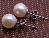 JYX Akoya Pearl Earrings STuds 6-7mm Round White