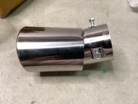 Universal Round Bent Car Exhaust Muffler Tail Pipe, Stainless Steel