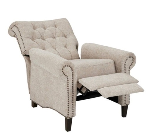 Madison Park Aidan Recliner Chair, Cream