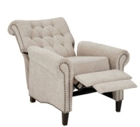Madison Park Aidan Recliner Chair, Cream
