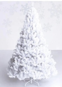 8Ft Artificial PVC Chrismas Tree with Stand White