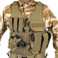 BLACKHAWK! Omega Cross Draw/Pistol Mag Vest - Coyote Tan. NEW