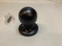 Probrico 10x Round Single Door Knob Handle, Black