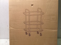 Small Storage Cart, Black and Peach