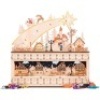 Wooden Christmas Shooting Star Advent Calendar w/ LED Light Background