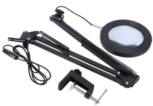 LED Magnifying Glass Welding Lamp with Retractable Arm/Magnifier/USB Desk Lamp