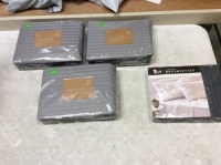 Lot of (3) Pure&Simple 100% Microfiber Sheet Set, Queen & (1) Soft Microfiber 3 Piece Sheet Set, Twin - New