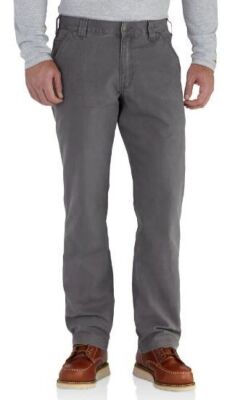 Carhartt Rugged Flex Relaxed Fit Canvas Work Pant - 40x34, Gravel
