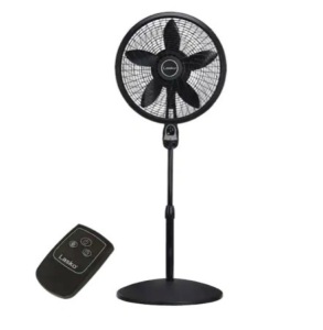 Lasko Cyclone Adjustable-Height 18 in. 3 Speed Black Oscillating Pedestal Fan with Programmable Timer and Remote Control