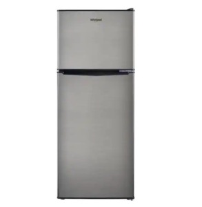 Whirlpool 4.6 Cu. Ft. Mini Refrigerator with Dual Door True Freezer in Stainless Look