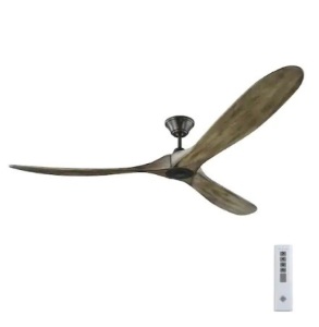 Monte Carlo Maverick Max 70 in. Indoor/Outdoor Aged Pewter Ceiling Fan with Light Grey Weathered Oak Blades and Remote Control