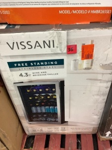 Vissani4.3 Cu. ft. Wine and Beverage Cooler in Stainless Steel