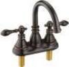 4" Two-Handle Bathroom Faucet w/ Push-up Pop-up Drain