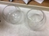 Set of 2 Bubble Bowl Glass Vases, 12" x 10"&nbsp;- New