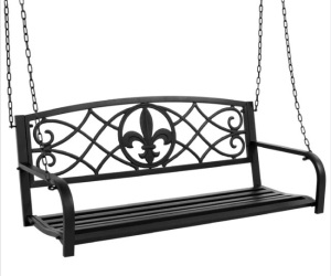 2-Person Outdoor Metal Hanging Swing Bench