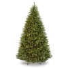 Pre-Lit Hinged Douglas Artificial Christmas Tree w/ Stand, 7.5ft