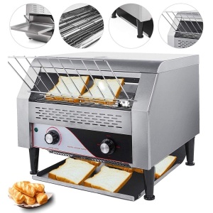 VEVOR 2600W Commercial Conveyor Toaster Stainless Steel 110V 60HZ - Appears New  