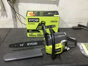 RYOBI 14 in. 37cc 2-Cycle Gas Chainsaw - Engine Has Compression, Not Tested Further