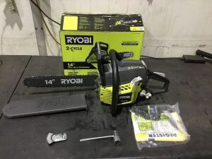 RYOBI 14 in. 37cc 2-Cycle Gas Chainsaw - Engine Has Compression, Not Tested Further