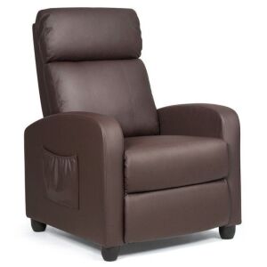 PU Leather Massage Recliner Chair with Footrest
