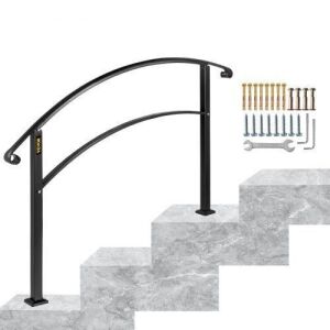 3' Angle Adjustable Iron Handrail - Black