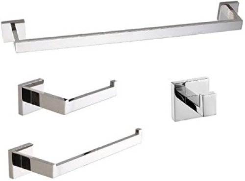 LuckIn 4 Piece Polished Chrome Bathroom Accessories Set, Easy Install - Appears New&nbsp;