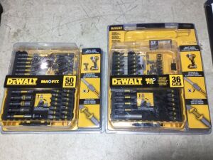 DEWALT MAXFIT Screwdriving Set & Steel Screwdriving Bit Set with Right Angle Adapter - Unknown if Complete 
