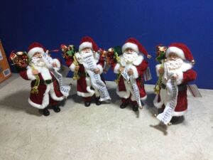 Lot of (4) Ashland Collectible Santa Claus Figure, 10.5" 