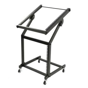 9U Rack Mount Stand DJ AMP Music Studio Equipment Mixer Case Rolling Cart