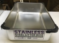Stainless Steel Litter Box, Never Stains or Rusts - Appears New