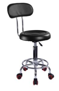 Adjustable Salon Stool with Back 