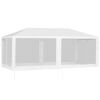 Outsunny 10' x 20' Gazebo Canopy Tent with 4 Removable Mesh Side Walls for Events & Weddings, White