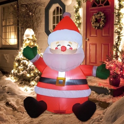 GOOSH 5 FT Christmas Inflatable LED Santa Claus - Appears New 