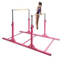 Kids Gymnastics Parallel Bars Double Horizontal Bars Adjustable Width & Height