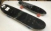 Lot of (2) Complete Skateboards,&nbsp;&nbsp;(1) Standard Skateboard with Galaxy Desgin and&nbsp;Flashing Wheels, (1) Black Penny Deck - New with Minor Damage, See Pics