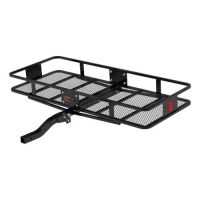 CURT 18153 60 x 24-Inch Basket Hitch Cargo Carrier, 500 lbs Capacity, Black Steel, 2-In Folding Shank - Missing Hardware&nbsp;