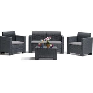 4 Piece Patio Furniture Set with Cushions